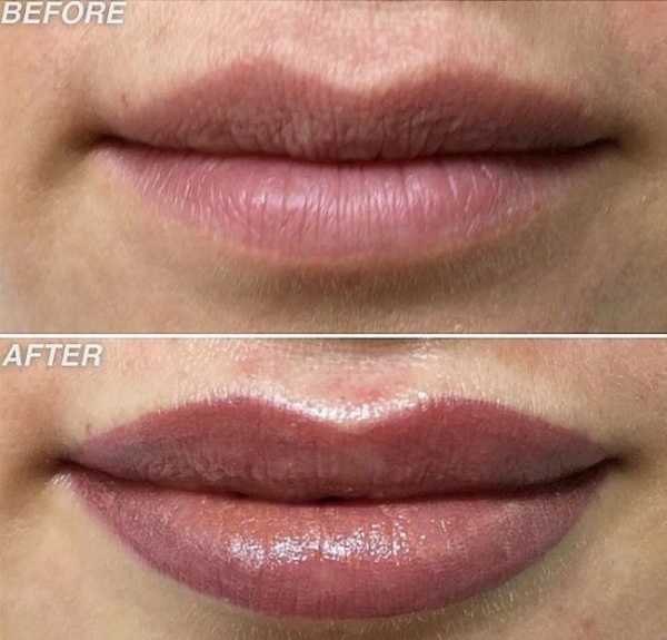 Перманентный макияж губ помадный эффект фото